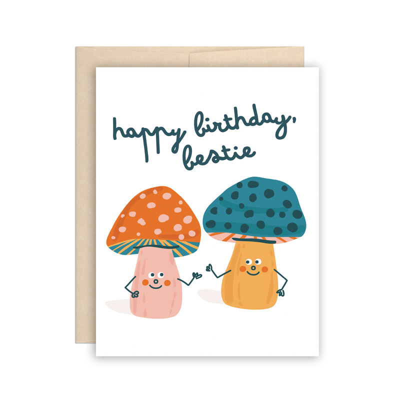 Mushroom Bestie Birthday Card