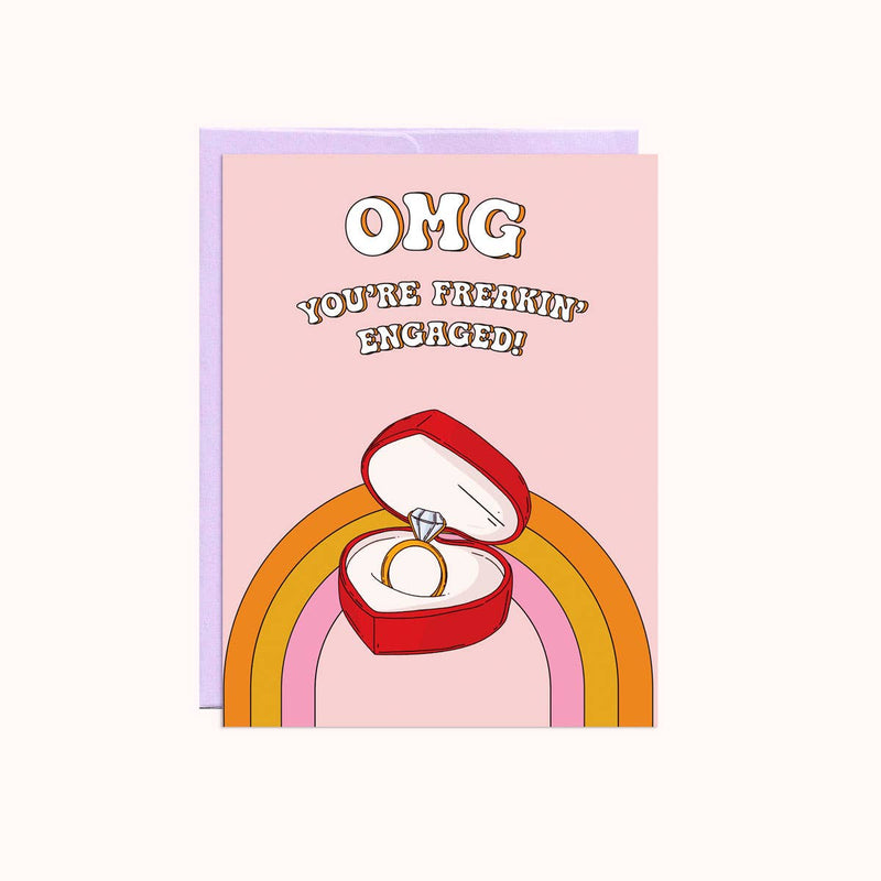 OMG Freakin' Engaged | Engagement Card