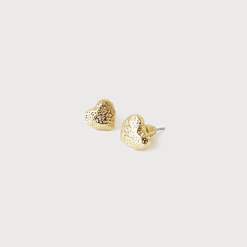 Little Gold Heart Earrings