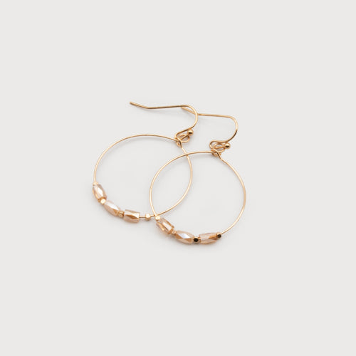 Delicate Glass Beaded Hoops (2 Colours)
