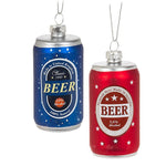 Glass Beer Can Ornaments (2 Styles)