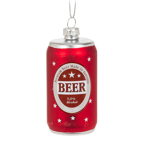 Glass Beer Can Ornaments (2 Styles)