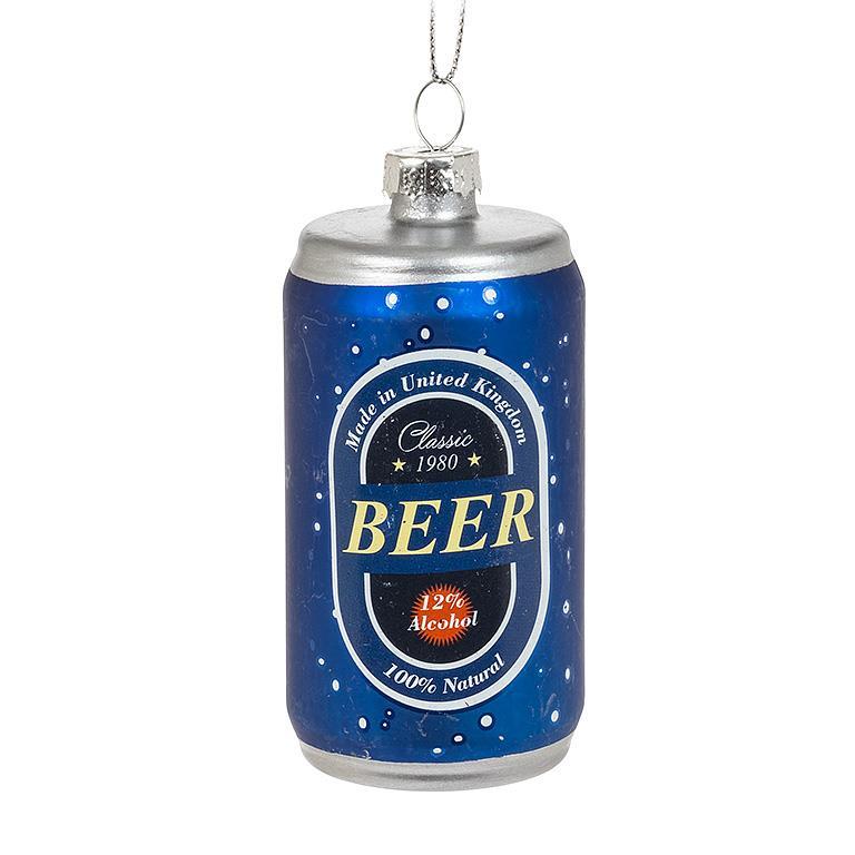 Glass Beer Can Ornaments (2 Styles)