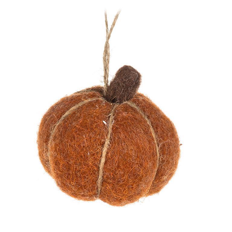 Felted Pumpkin Mini Ornaments