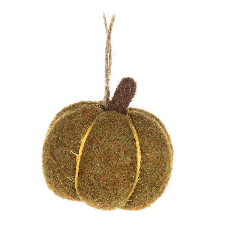 Felted Pumpkin Mini Ornaments