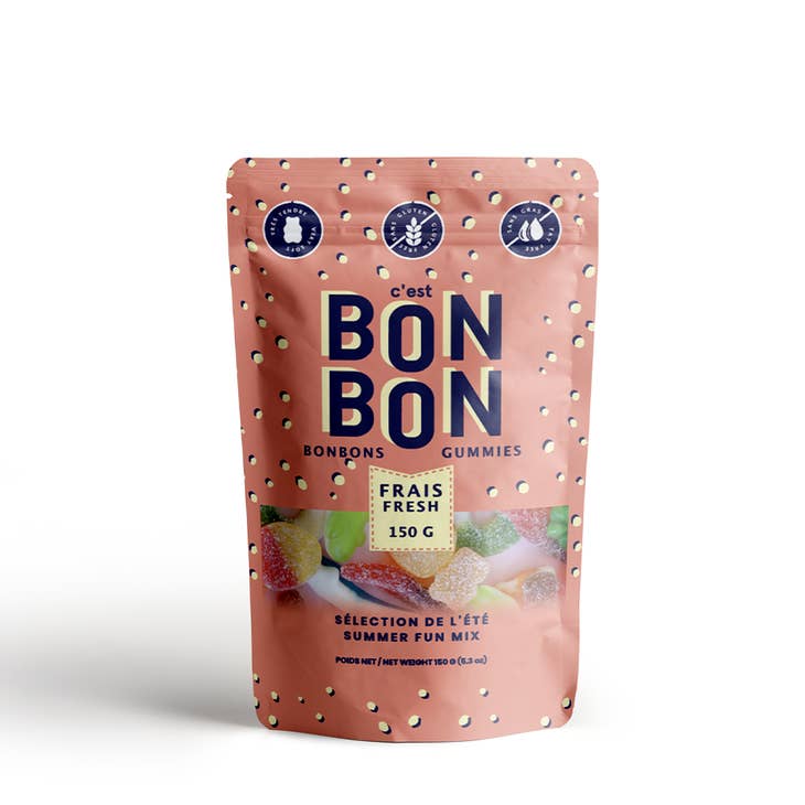 C'est BonBon Summer Fun Mix Gluten Free Squish Candy - a pink bag full of candy! 