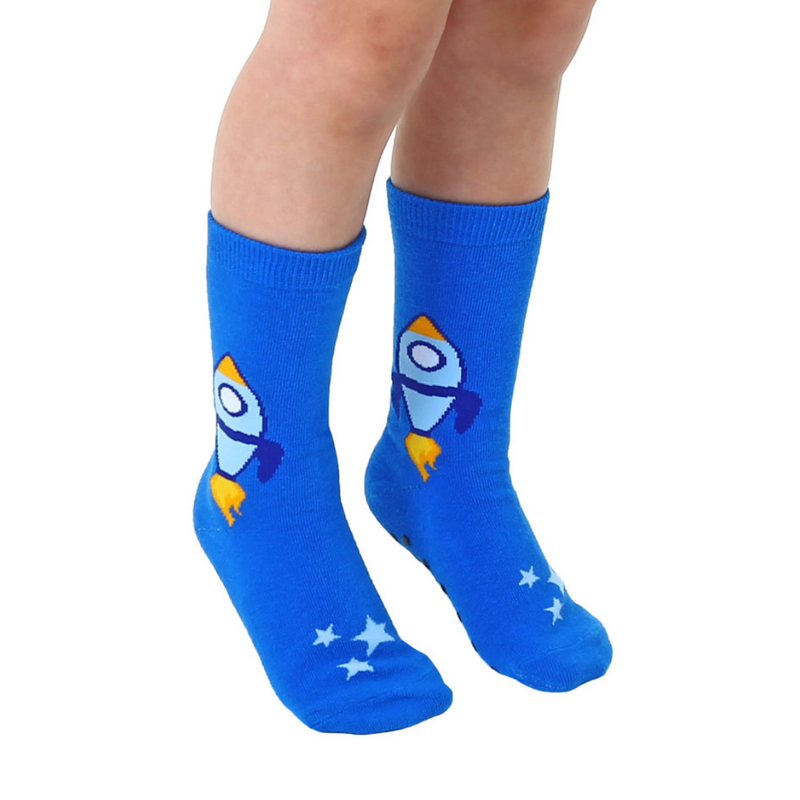 Rocket Ship 3D Kids' Socks