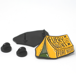 Take Cover Enamel Outdoor Tent Pin
