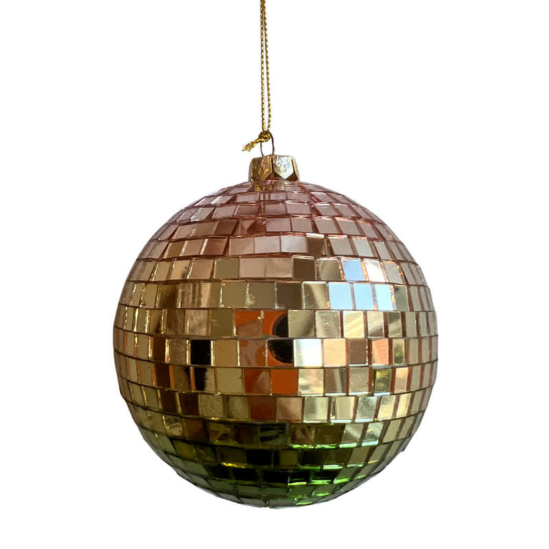 Ombre Mirror Ball Ornament (Asst. Colours)