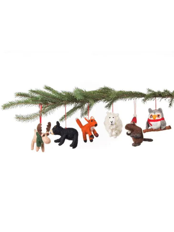 Woodland Felt Animal Ornaments