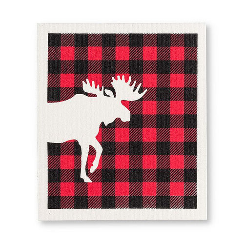 Buffalo Check Moose Swedish Dishcloths (Set of 2)