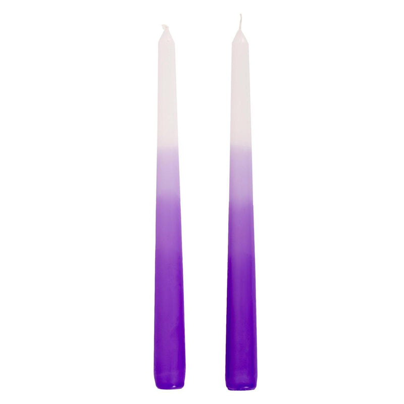Ombre Taper Candles (2 pack, Asst Colours)