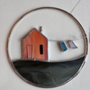 Stained Glass House & Clothesline Hoops by La Brise 5"