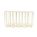 Gold Wire Adjustable Vase with 5 Glass Tubes