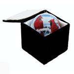 Cardinals Hand Painted Glass Ornament