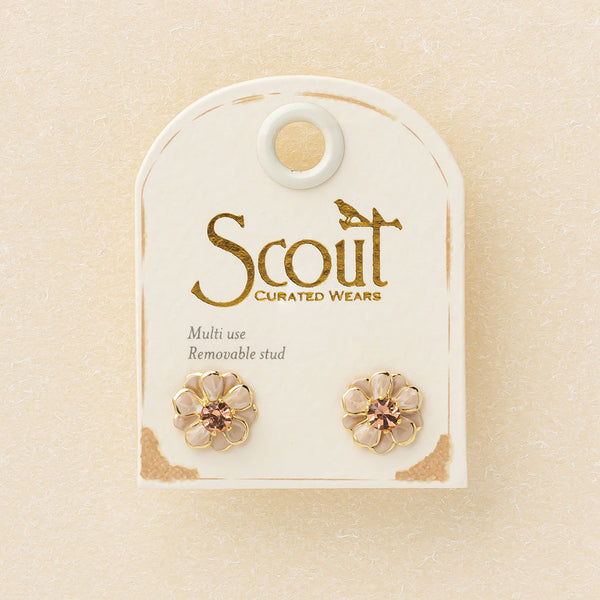 Sparkle Enamel Flower Earrings (2 colours)