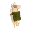 Felted Hiking Mouse with Backpack and Acorn Hat