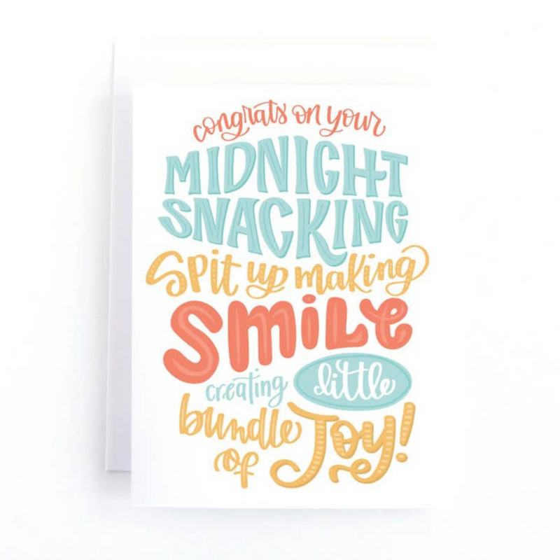 Congrats on your Midnight Snacking Baby Shower Card