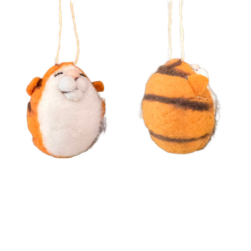 Round Felted Cat Ornaments (2 colours)