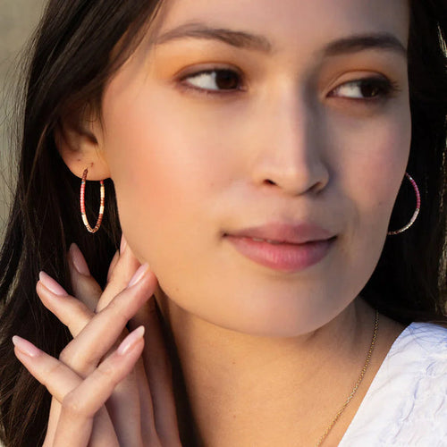 Chromacolour Miyuki Small Hoop Earrings