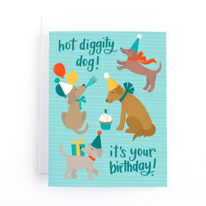 Hot Diggity Dog! It's Your Birthday! Kids Birthday Card