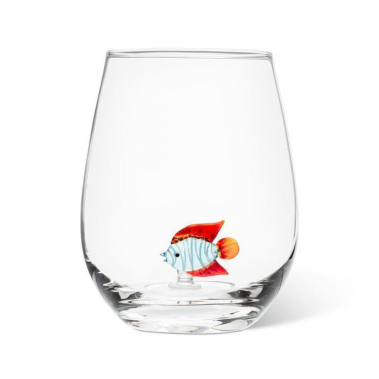 Fish Icon Stemless Wine Glass (20 oz.)