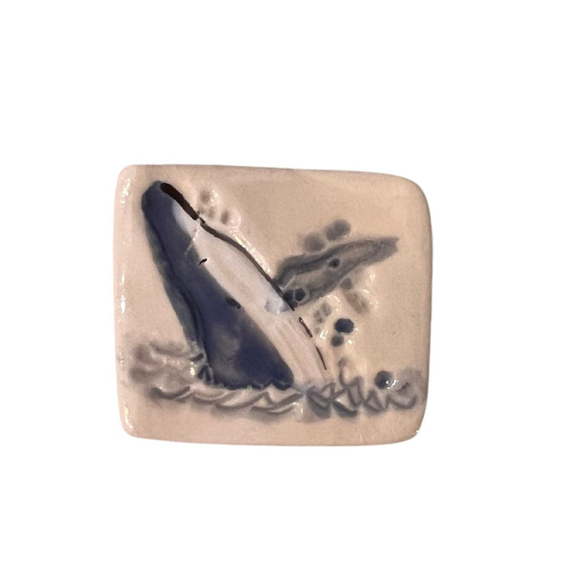 Ceramic Humpback Whale Magnet
