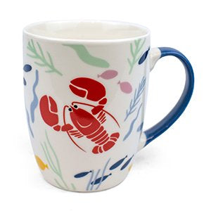 Mug with Lobster in Sea Pattern