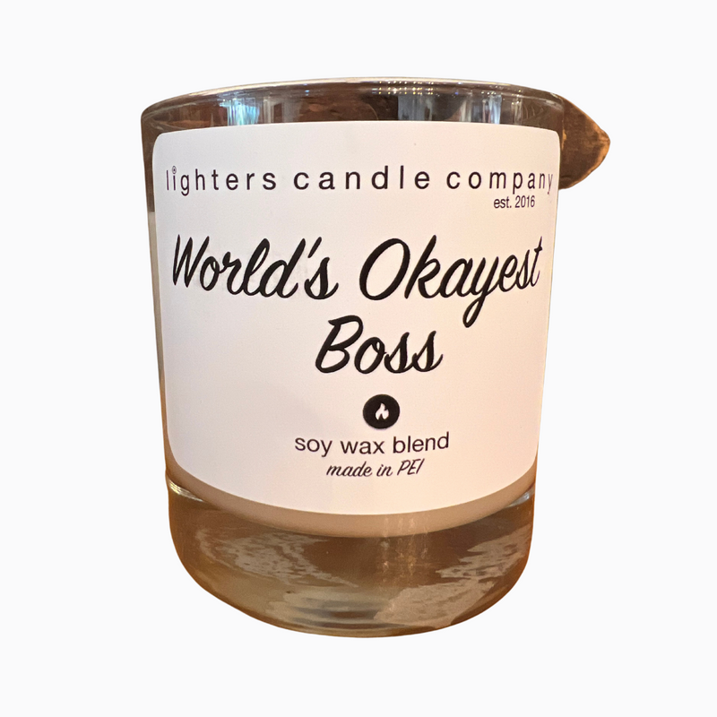 World's Okayest Boss Candle