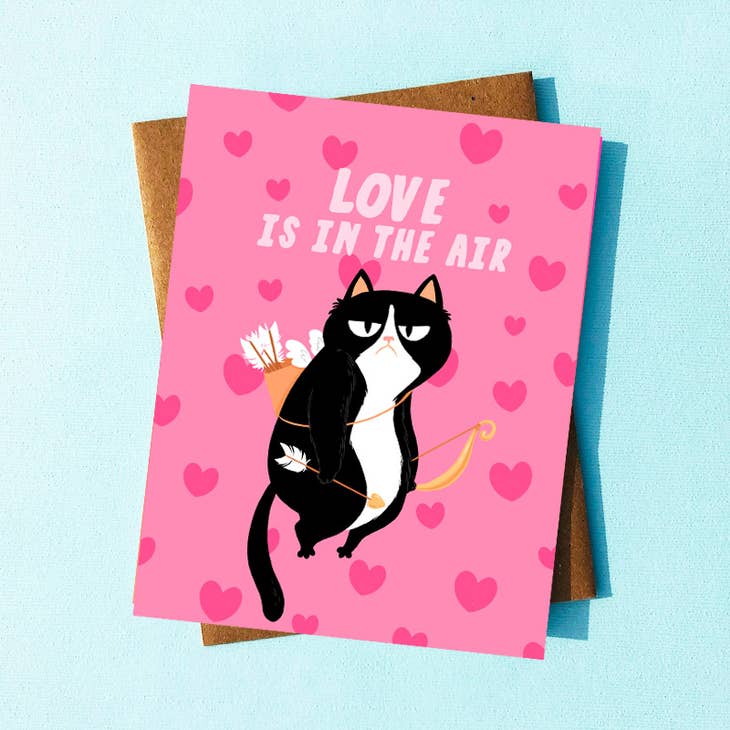 Love is in the Air Valentines Card