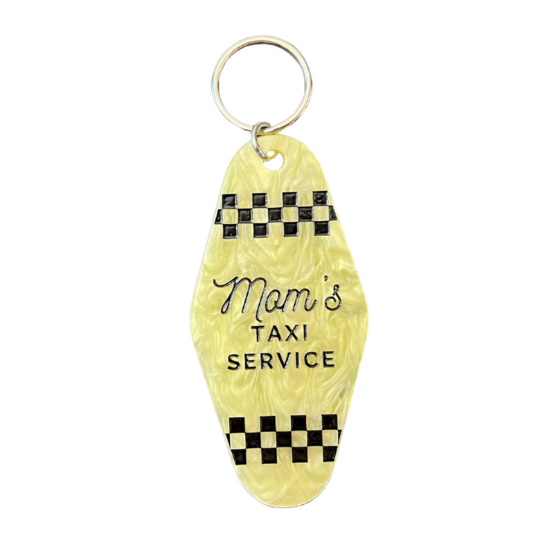 Mom's Taxi Service Motel Keychain