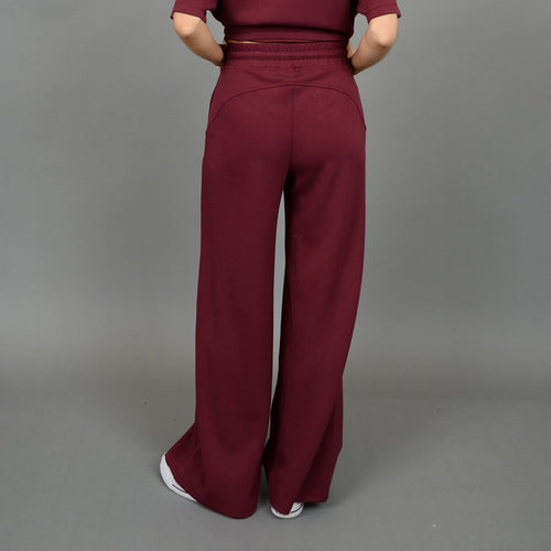 Erika Soft Knit Scuba Drawstring Pants (Oxblood)