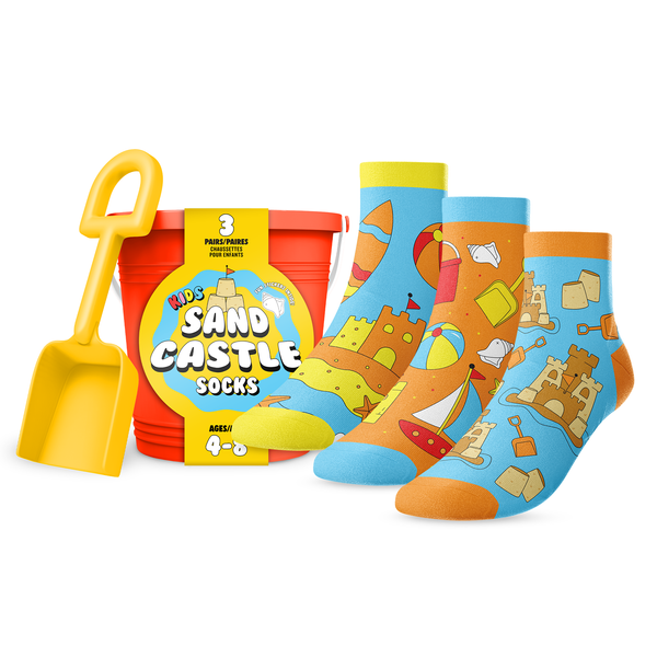 Kids Sand Castle Socks - 3 Pack