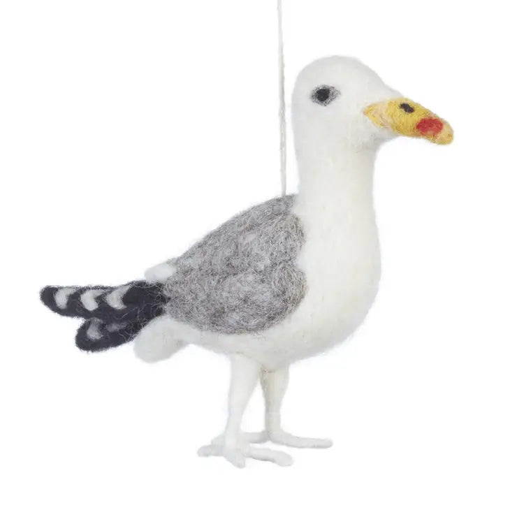Felted Seagull Ornament