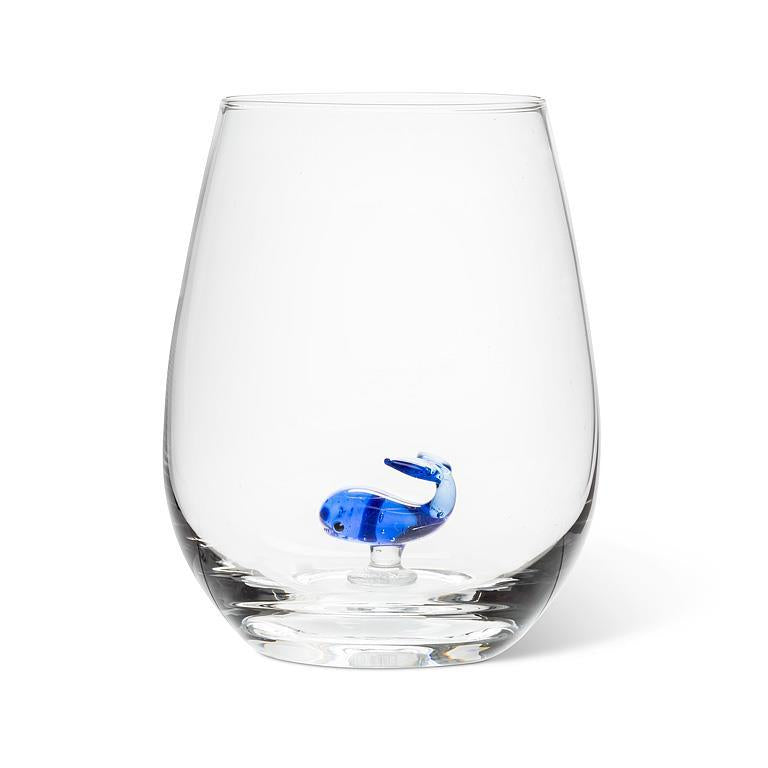 Whale Icon Stemless Wine Glass (20 oz.)