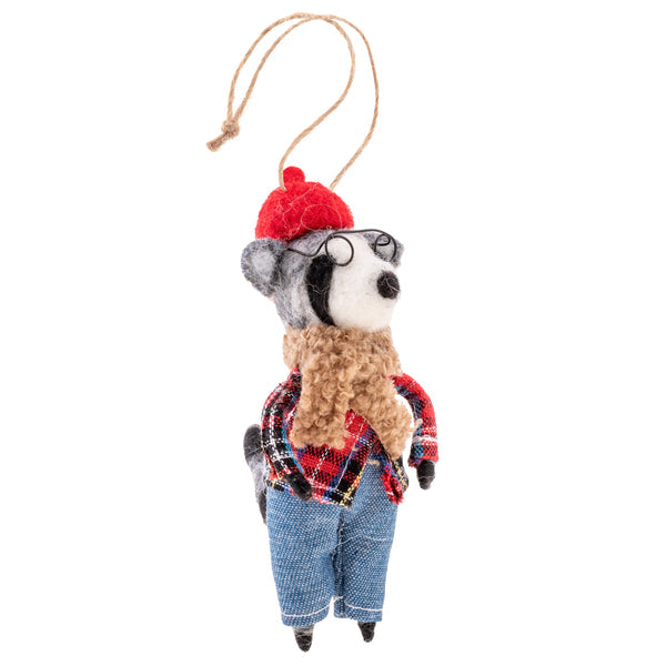 Woodland Hipster Animal Ornaments (Assorted)