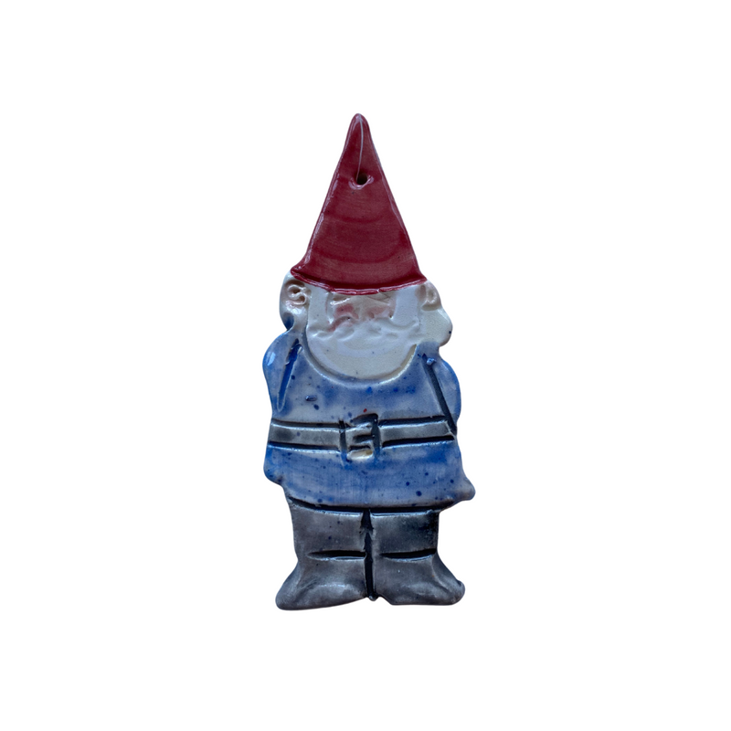 Ceramic Flat Gnome Ornament