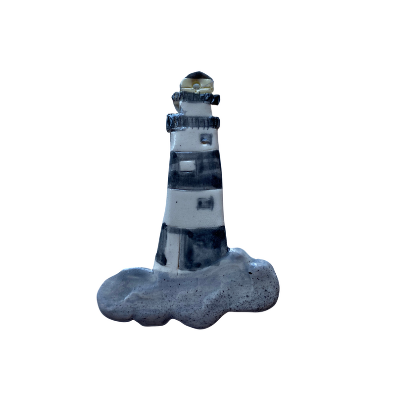 Ceramic Flat Lighthouse Ornament
