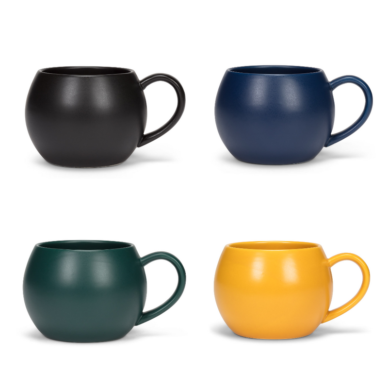 Matte Ball Mugs (Assorted Colours)