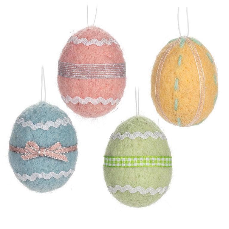 Decorated Felt Eggs