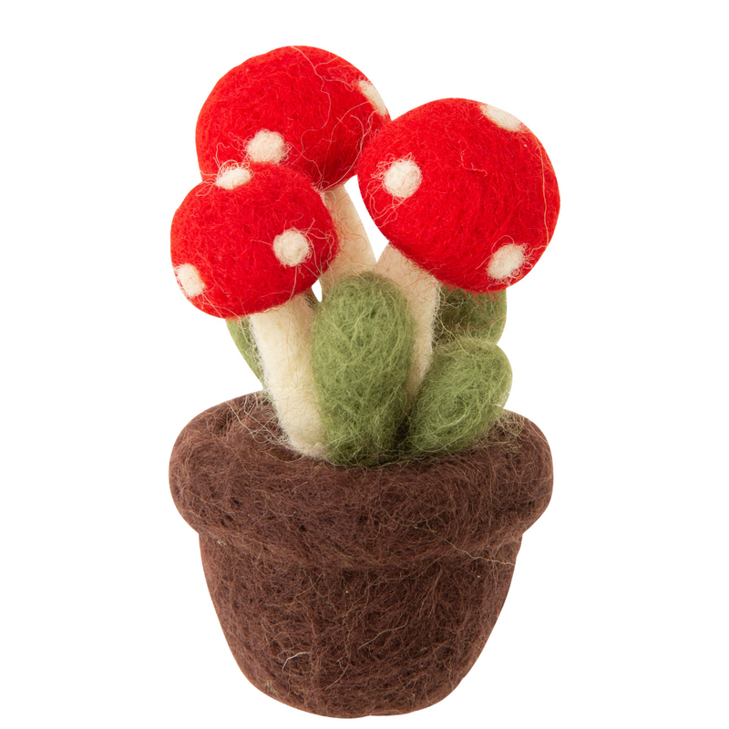 Felt Potted Mushroom