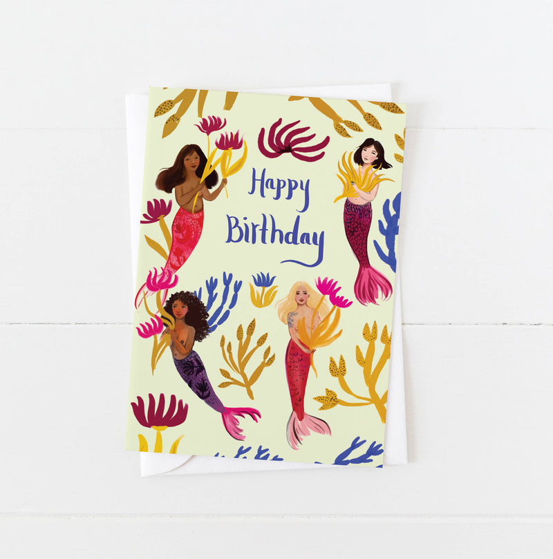 Mermaids Birthday Card
