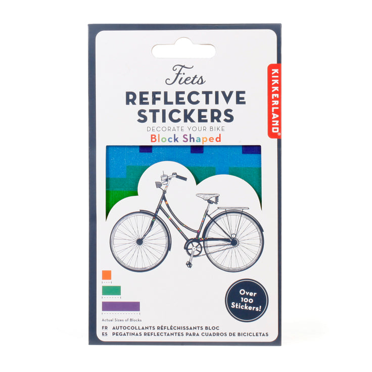 Rainbow Blocks Reflective Bike Stickers