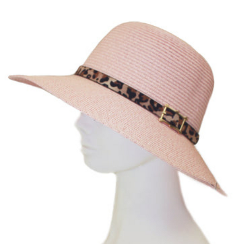 Pink & Leopard Sun Hat