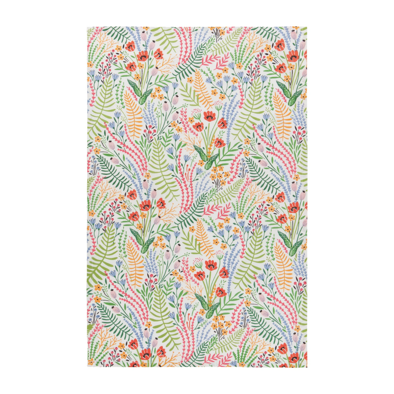 Bouquet Printed Cotton Dishtowel